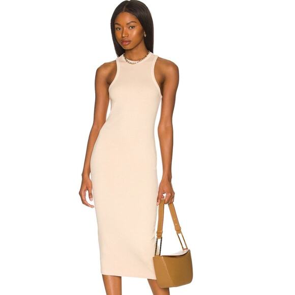 Tularosa Green The Emily Midi Dress in Cream NWOT Size Small - Picture 1 of 4